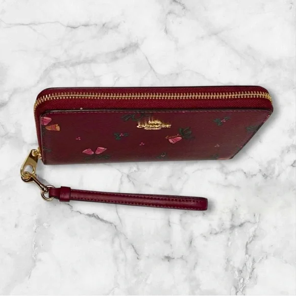 Coach. Holiday Bells Long Zip Around Wallet NWT $298 Retail Limited Edition - Picture 4 of 12